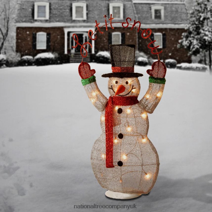 decoration | National Tree Company Pre-Lit 36\ Tinsel Snowman F2L4F615